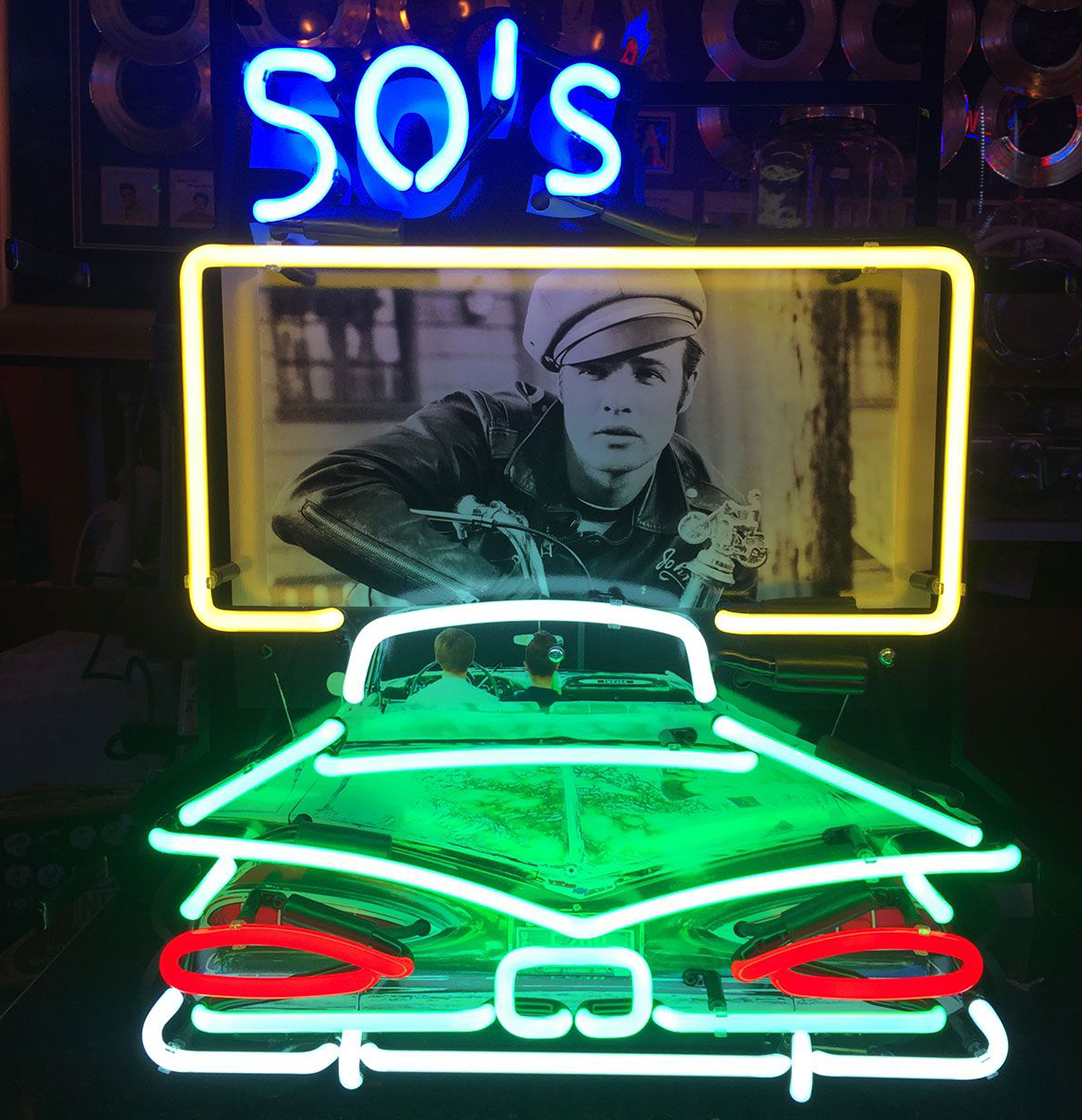 Neon Sign - 50's Drive In Wild One 51 x 61cm