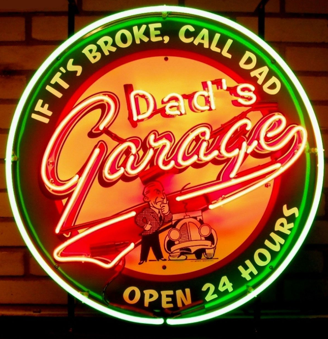 Neon Sign - Dad's Garage