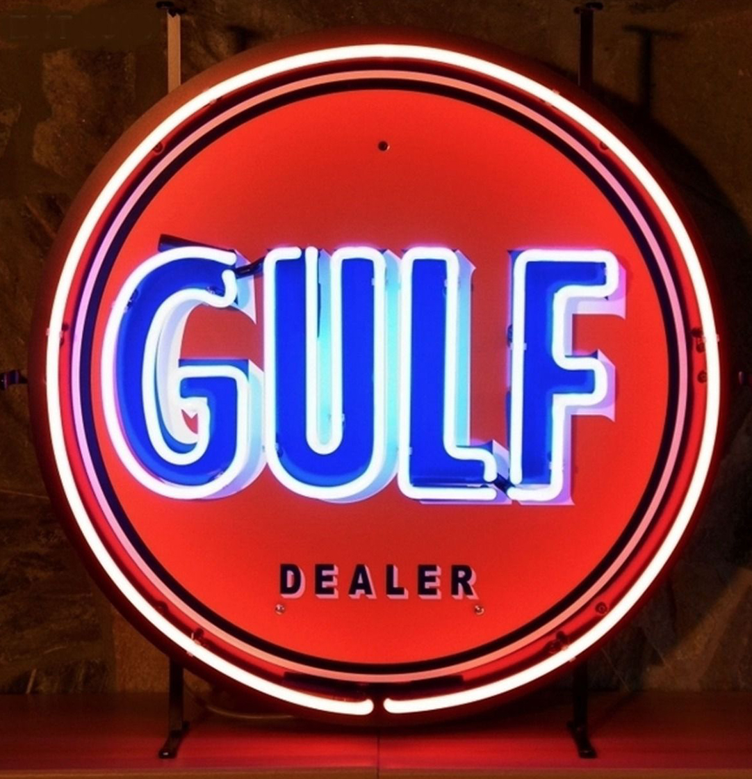 Neon Sign - Gulf 64 x 64cm