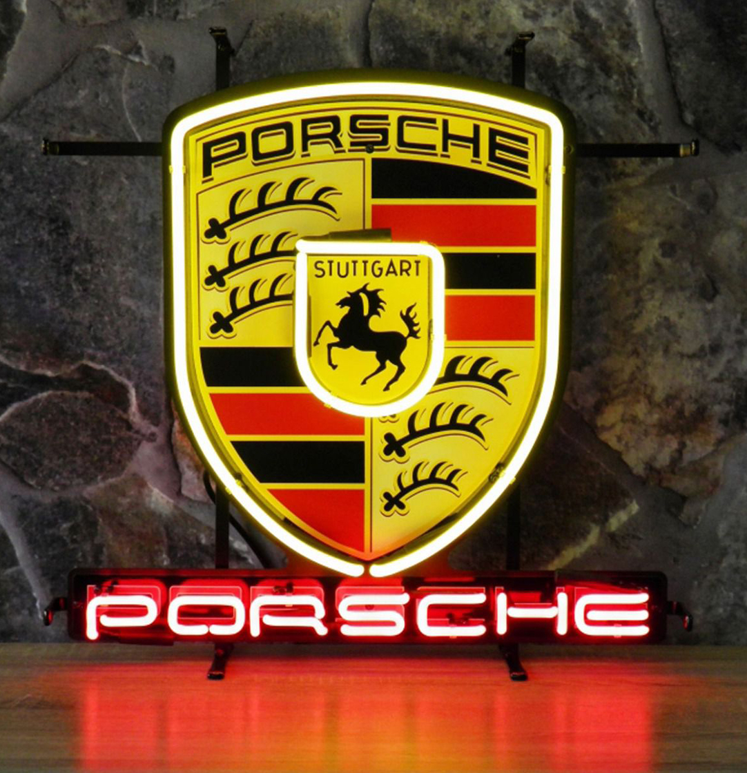 Neon Sign - Porsche 55 x 57cm