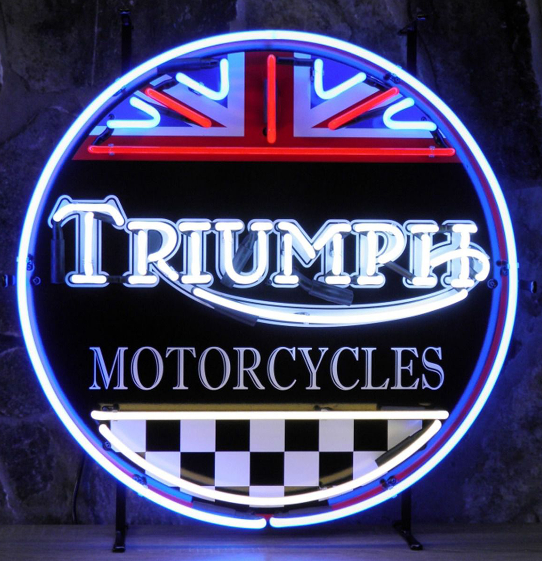 Neon Sign - Triumph Motorcylces 60 x 60cm