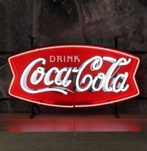 Neon Sign - Coca Cola Fishtail 62cm x 35cm