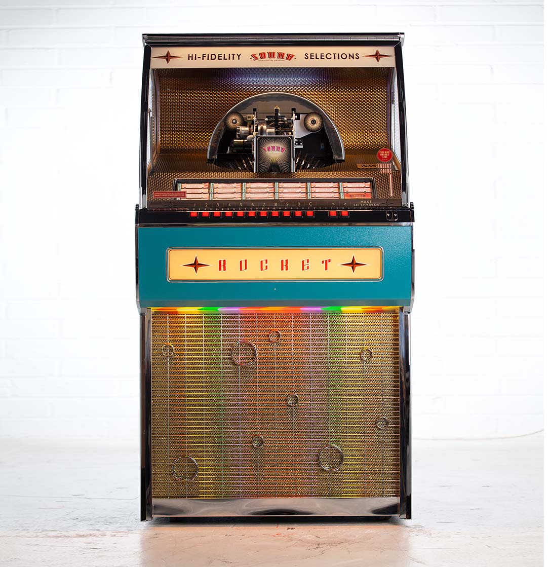 Rocket Vinyl Jukebox (Turquoise Ash) - Image 4