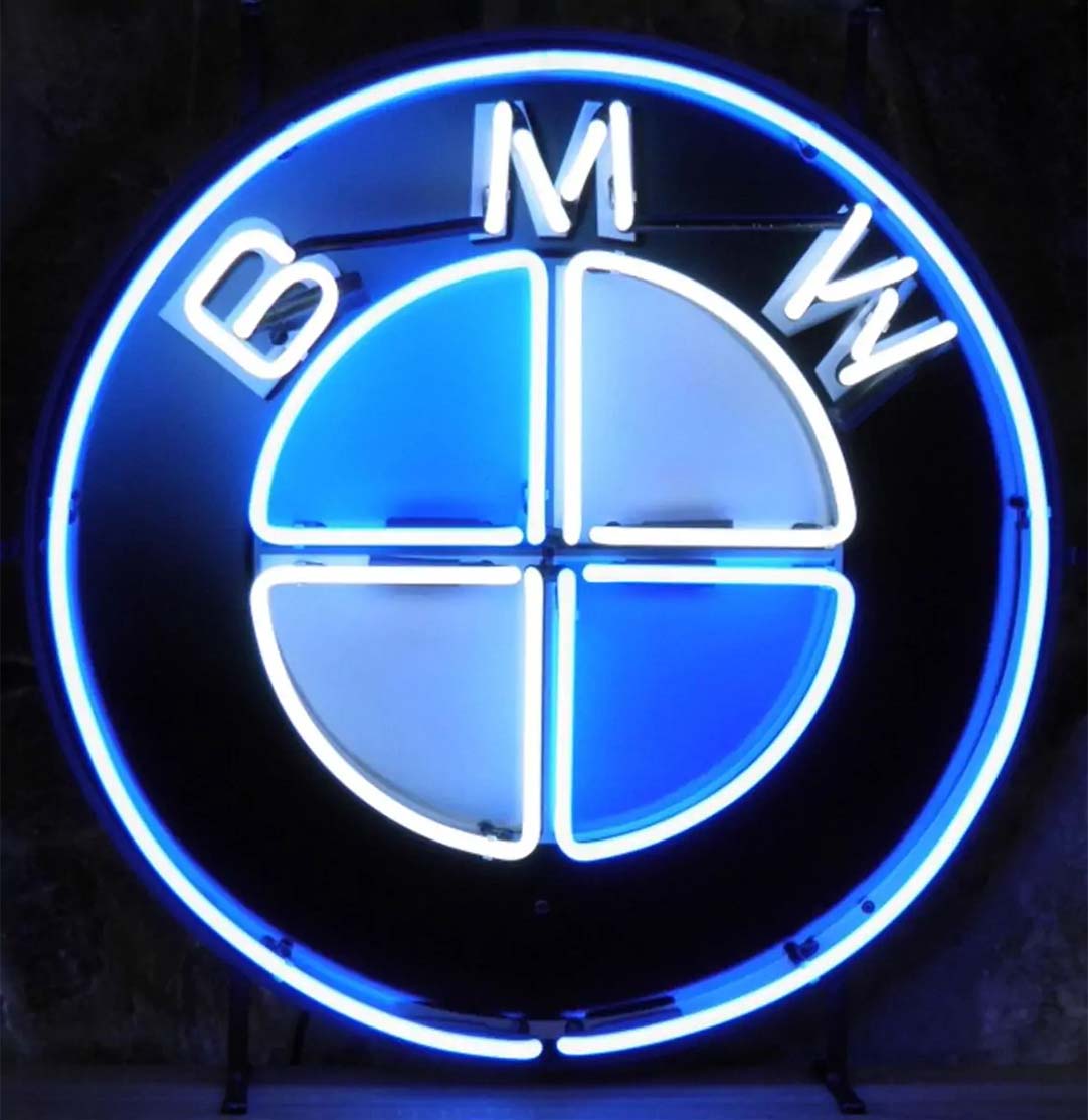 Neon Sign - BMW Logo 65cm x 65cm