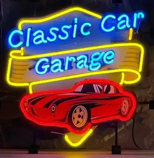 Classic Car Garage Neon Sign