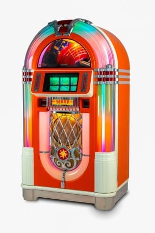 SL33 Vinyl LP Jukebox Custom Orange and Cream Finish